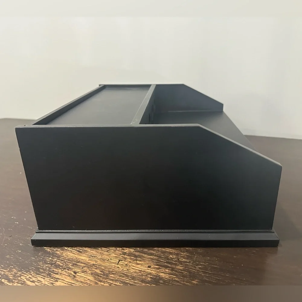 Pottery Barn Black Cable Management Charging Station Desk Stationery Organizer